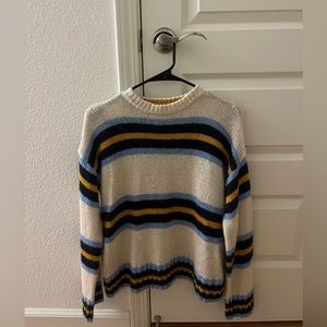 Urban Outfitters Biege/cream striped Sweater XS